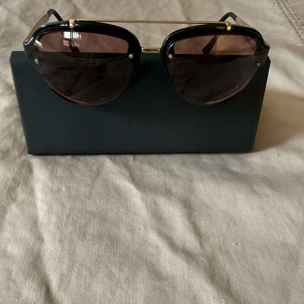 Versace Black and Gold Women's Sunglasses